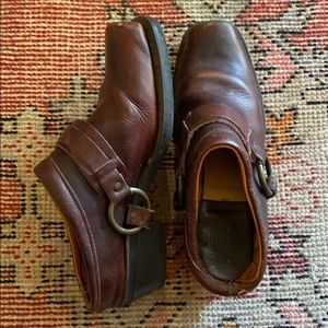 Frye buckle Mules